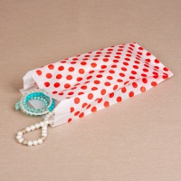 BontaBag 1 kg-os papírtasak piros pöttyös design mintával - 200 db