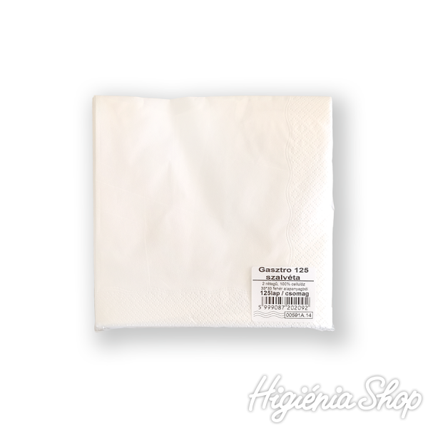 Gasztro fehér papírszalvéta 125 db